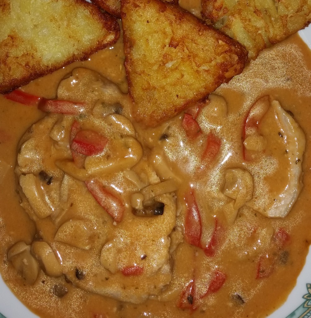 Schweinesteaks in Champignon Rahmsauce